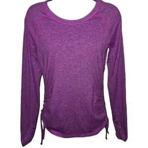 Lucy Athletic Elastic Ruched Side Long Sleeve Top